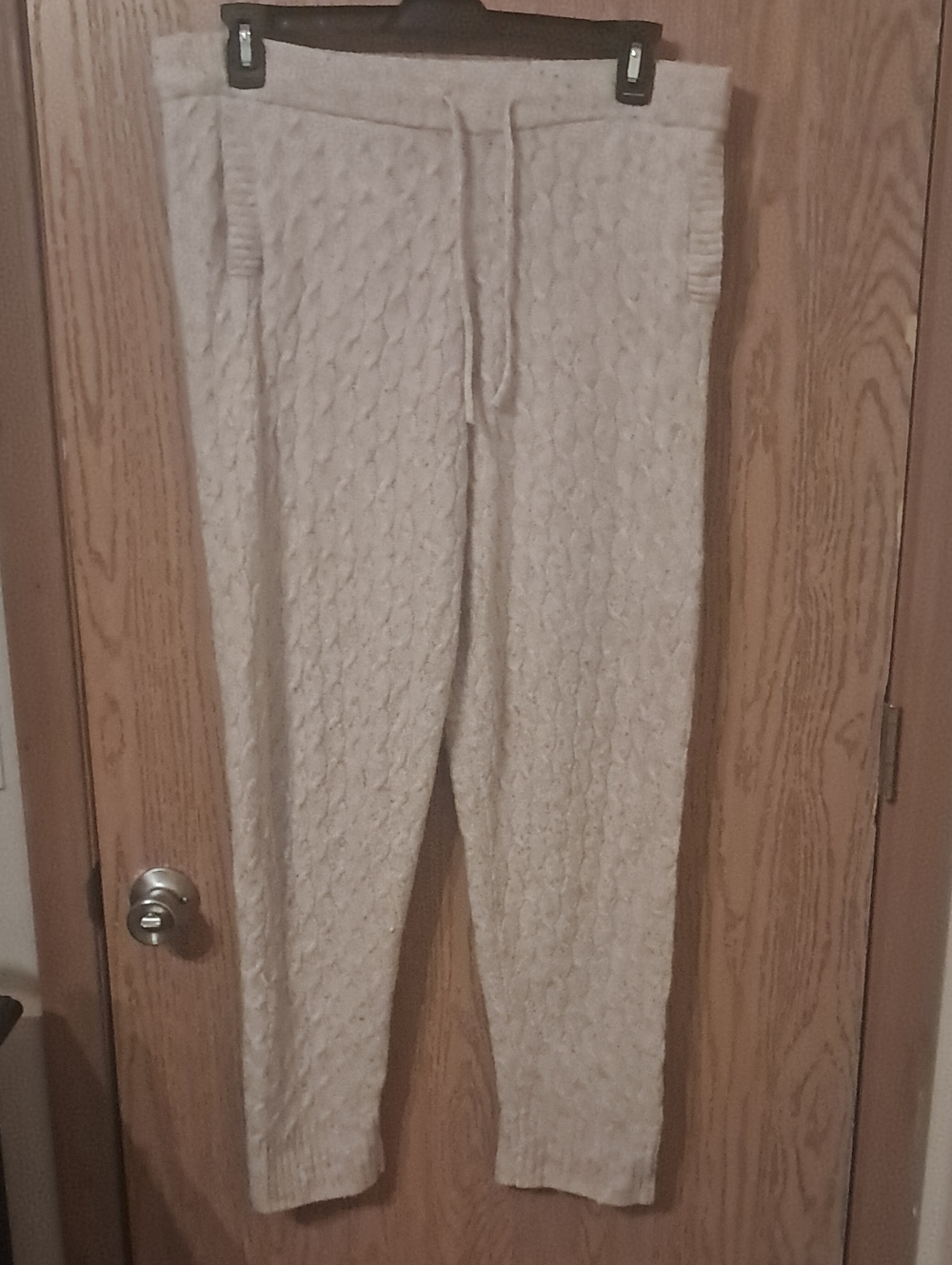 Auden Cream Cable Knit Drawstring Joggers